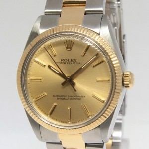 Rolex Oyster Perpetual No Date 18k Yellow Gold Stainless 1005 457799
