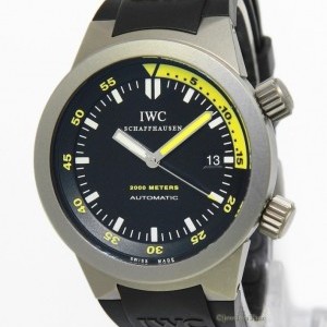 IWC Mens Aquatimer Titanium BlackYellow Dial Automatic 3538 161297