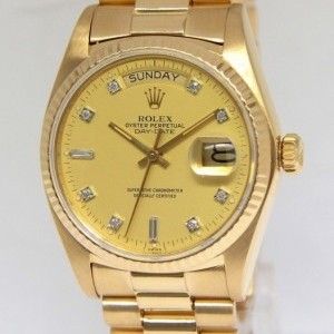 Rolex Day-Date President 18k Yellow Gold Diamond Dial Me 18038 481051