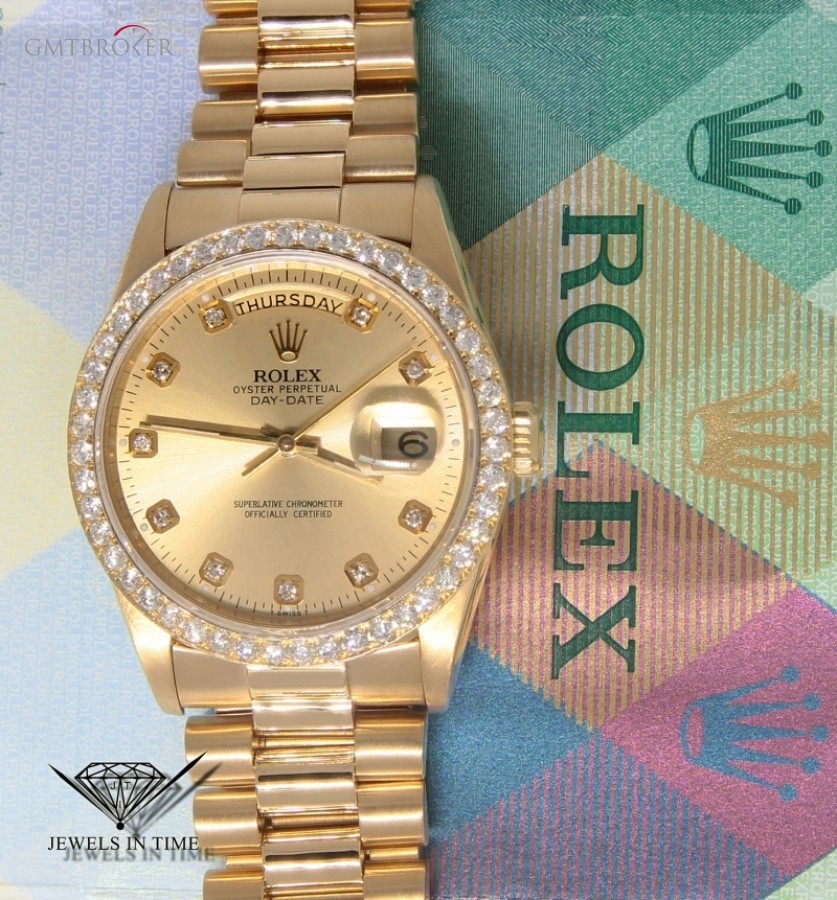 Rolex Day-Date President 18k Yellow Gold Diamond DialBez 18238 452807