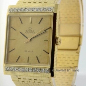 Omega Vintage Bracelet Watch 18k Yellow Gold  Diamonds 2 161027 157593