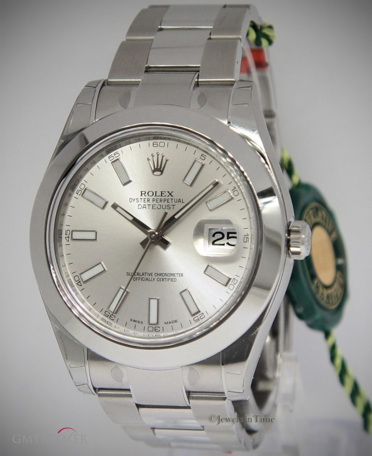 Rolex Datejust II Stainless Steel Silver Dial Mens Watch 116300 490001