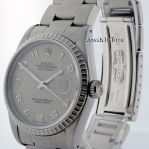 Rolex Datejust Steel Mens Jubilee Dial Automatic Watch O 16220 158927