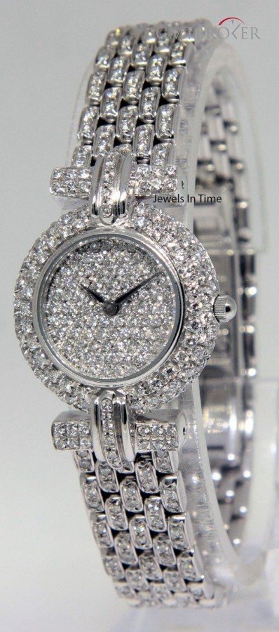 Anonimo Garavelli 18k White Gold  Pave Diamond Ladies Quar nessuna 438411