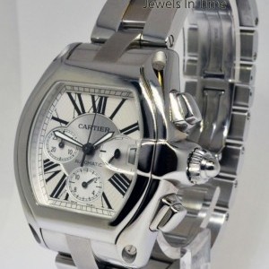Cartier Mens XL Roadster Steel Automatic Watch BoxPapers 2 2618 476943