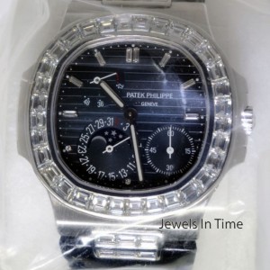 Patek Philippe RARE Nautilus 18k White Gold  Diamond Watch NEW SE 5724G-001 401869