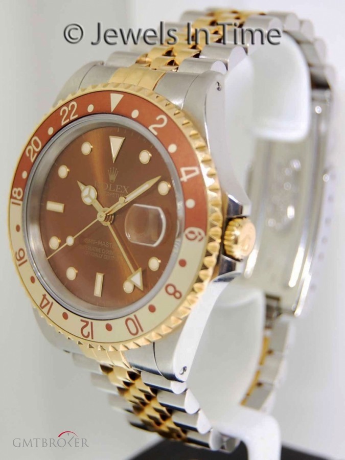 Rolex Mens GMT-Master II 18k Yellow Gold  Steel Watch N 16713 163581