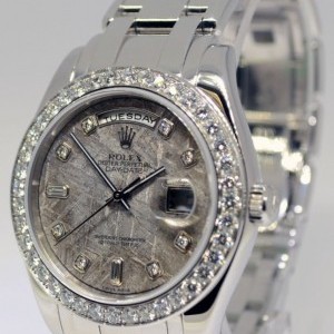 Rolex Masterpiece Platinum Diamond Meteorite Watch  Box 18946 163343