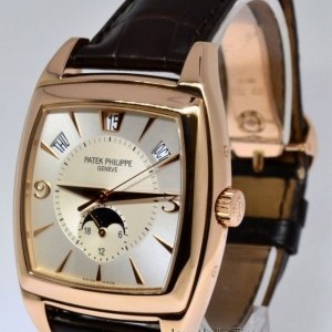 Patek Philippe Mens Gondolo Calendario 5135R 18k Rose Gold Watch 5135R-001 479849
