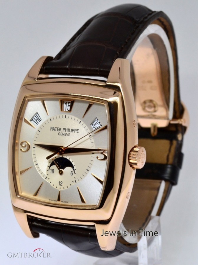 Patek Philippe Mens Gondolo Calendario 5135R 18k Rose Gold Watch 5135R-001 479849