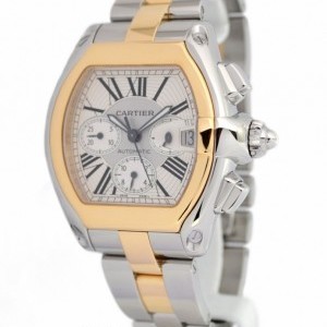 Cartier Roadster Chronograph 18K Gold  Steel Automatic Men 2618 161527