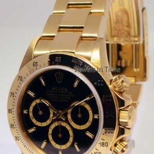 Rolex Zenith 18k Yellow Gold Daytona Chronograph Watch 16528 160969
