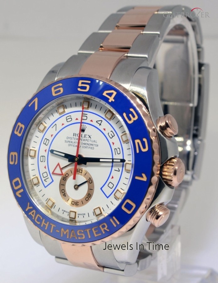Rolex Yacht Master II 18k Everose  Steel Cerachron Watch 116681 373655