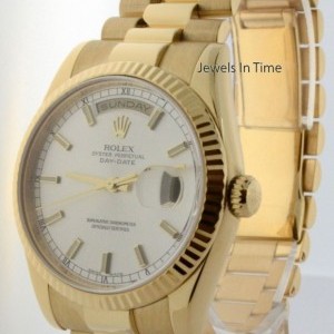 Rolex Day Date 18k Yellow Gold President Automatic Mens 118238 158321