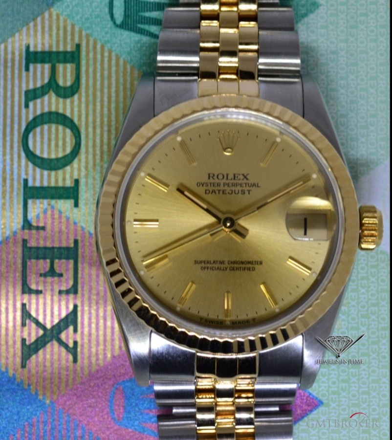 Rolex Midsize Datejust 31 18k Yellow Gold  Steel Jubilee 68273 454185