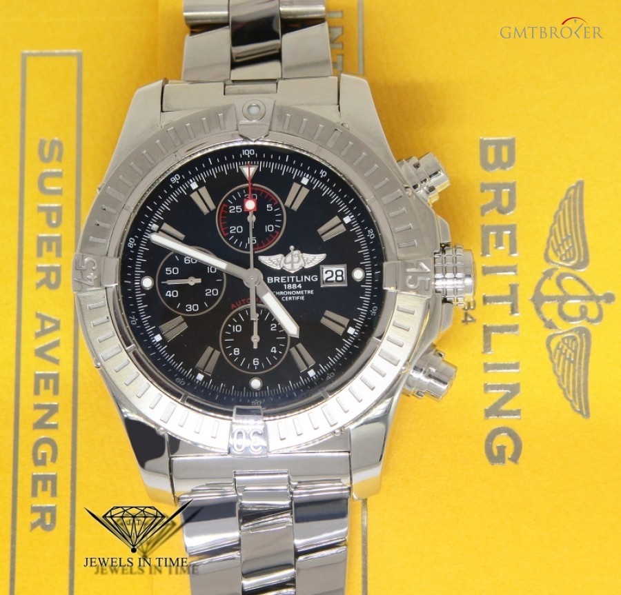 Breitling Super Avenger Chronograph Stainless Steel Mens Wat A13370 454977