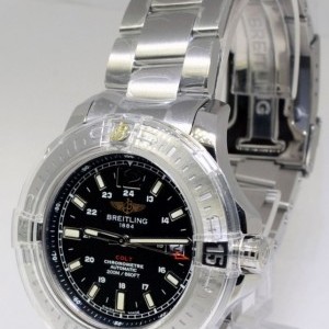 Breitling Colt Chronometer Steel Black Dial Mens Watch BoxPa A17388 258617