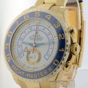 Rolex Yachtmaster II 18k Gold Ceramic Auto Mens Watch Bo 116688 158085