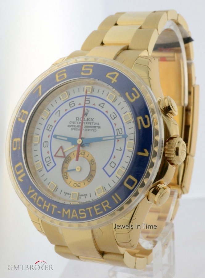 Rolex Yachtmaster II 18k Gold Ceramic Auto Mens Watch Bo 116688 158085