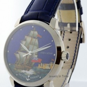 Ulysse Nardin San Marco HMS Caesar Cloisonne 18k Gold Watch BoxP 8150-111 159617