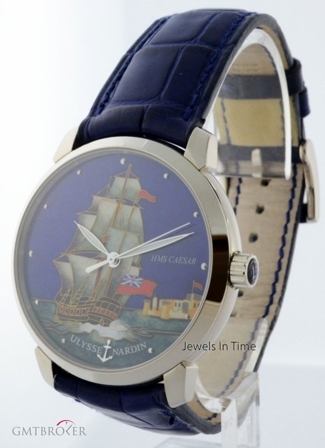 Ulysse Nardin San Marco HMS Caesar Cloisonne 18k Gold Watch BoxP 8150-111 159617
