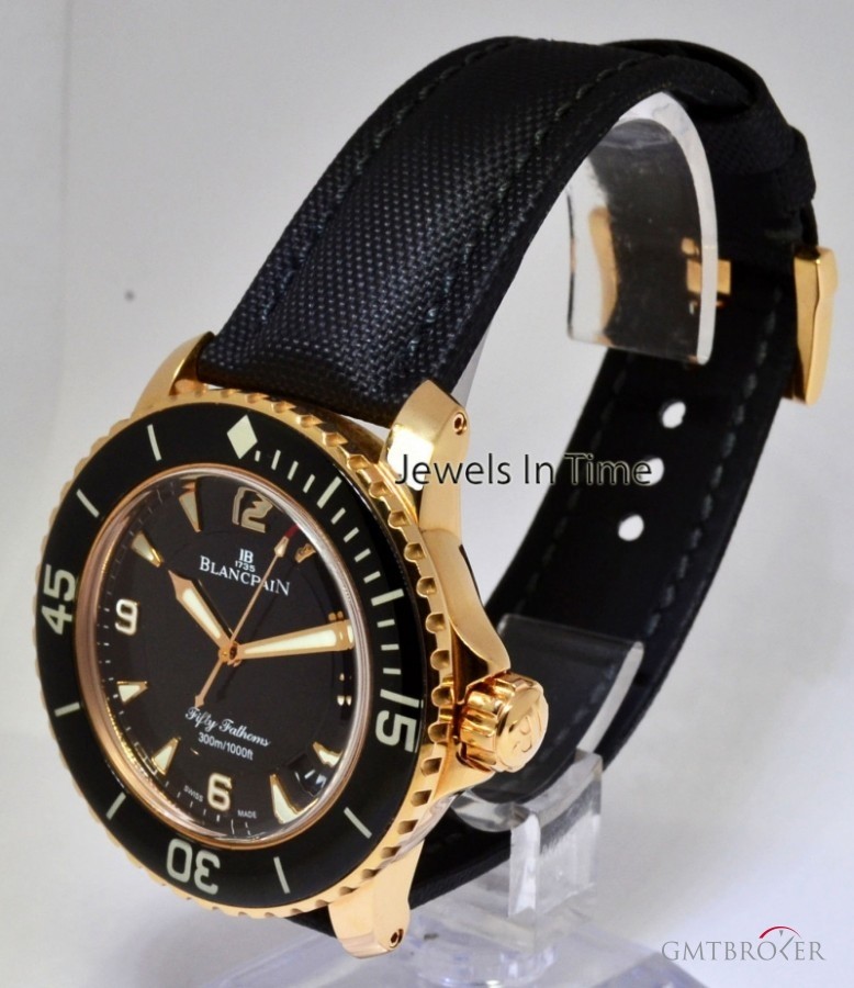 Patek Philippe Fifty Fathoms 18k Rose Gold Automatic Watch BoxPap 5015 476641