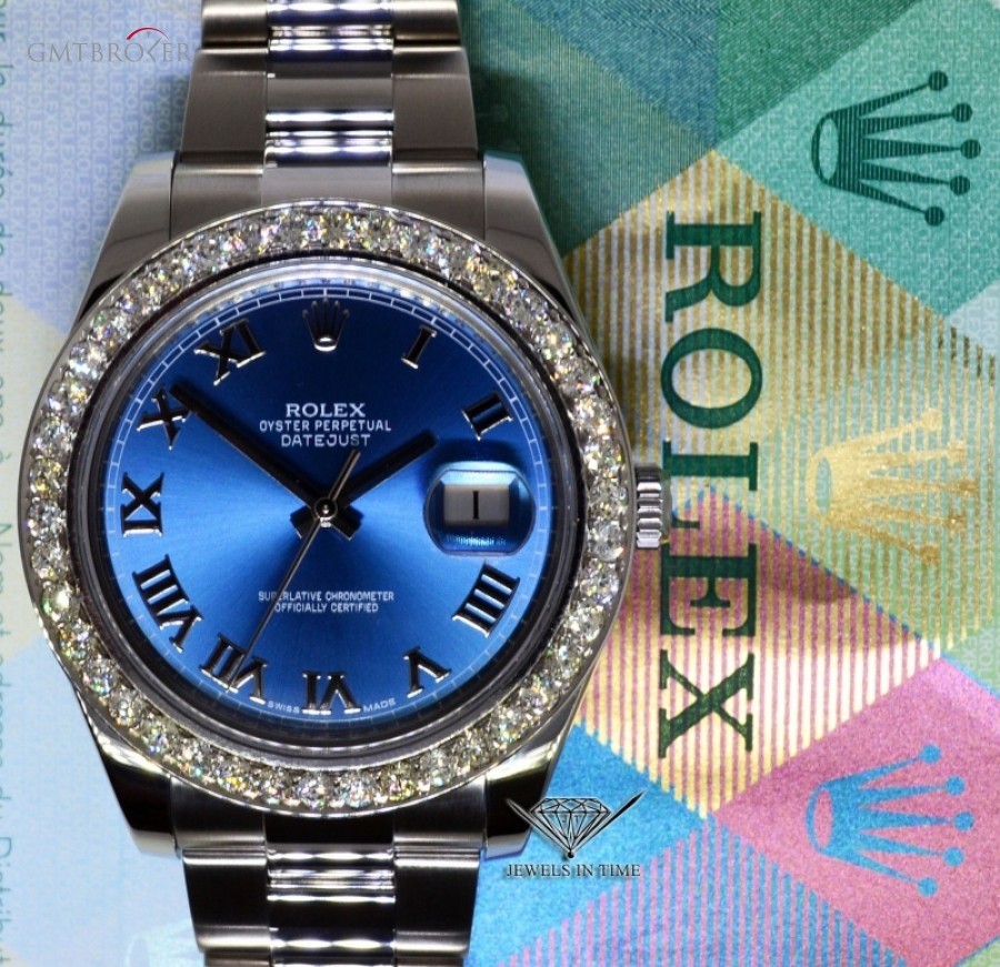 Rolex Datejust II Steel 330 CT Diamond Bezel Mens Watch 116334 447303