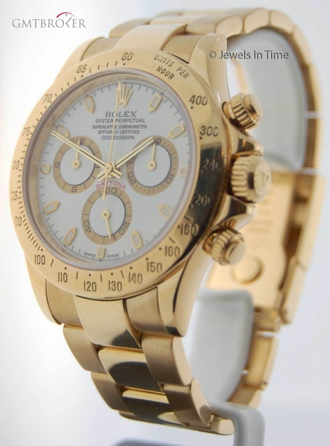 Rolex Daytona 18k Yellow Gold Chronograph Mens Watch  Bo 116528 391055
