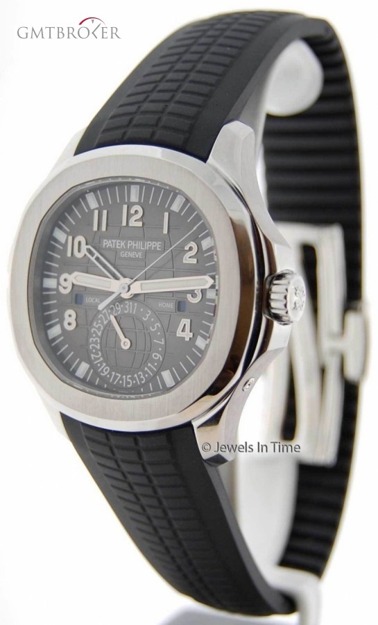 Patek Philippe 5164 Aquanaut Travel Time Steel Watch BoxPapers 51 5164A-001 318987