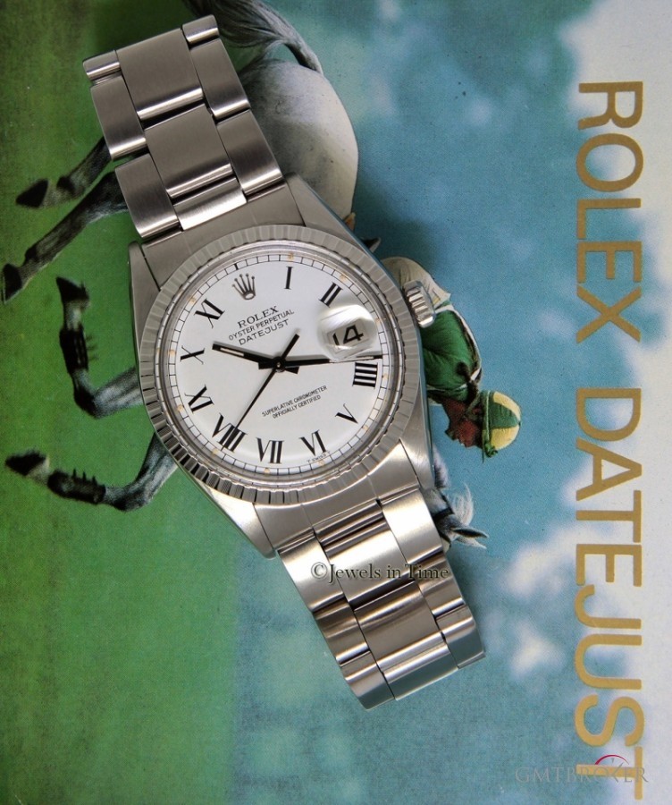 Rolex Datejust Stainless Steel White Roman Dial Automati 16030 432827