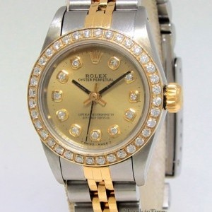 Rolex Oyster Perpetual No Date 18k Yellow Gold Steel Dia 67193 161975
