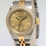 Rolex Oyster Perpetual No Date 18k Yellow Gold Steel Dia