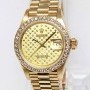 Rolex Ladies Datejust 18k Yellow Gold Diamond Automatic