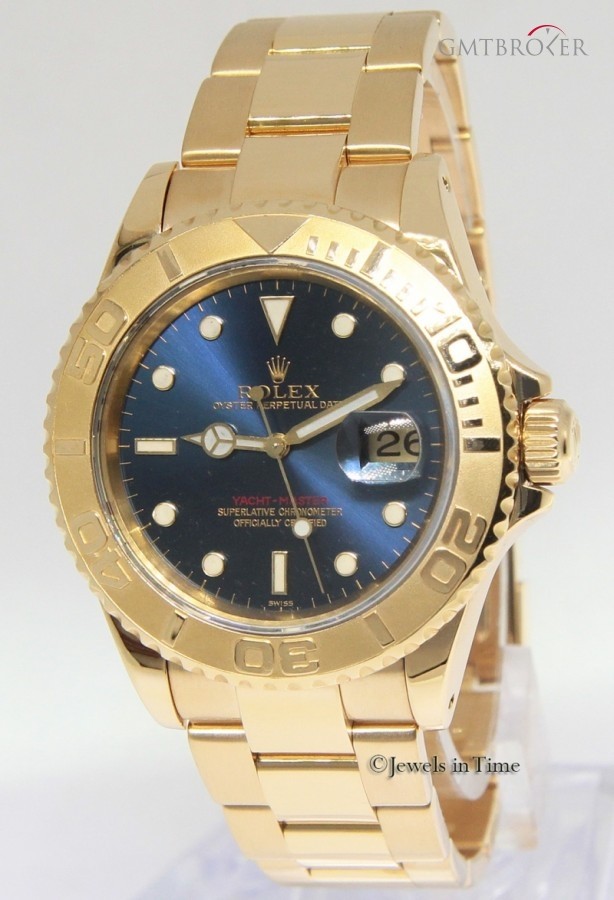 Rolex Yacht-Master 18k Yellow Gold Blue Dial Automatic M 16628 439133