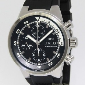 IWC Aquatimer Chronograph Stainless Steel Black Dial A 3719 163289