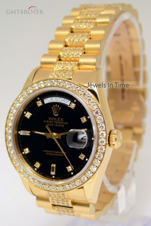 Rolex Day Date President 18k Yellow Gold  Diamonds Mens 18038 160557