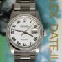 Rolex Datejust Stainless Steel White Roman Dial Automati