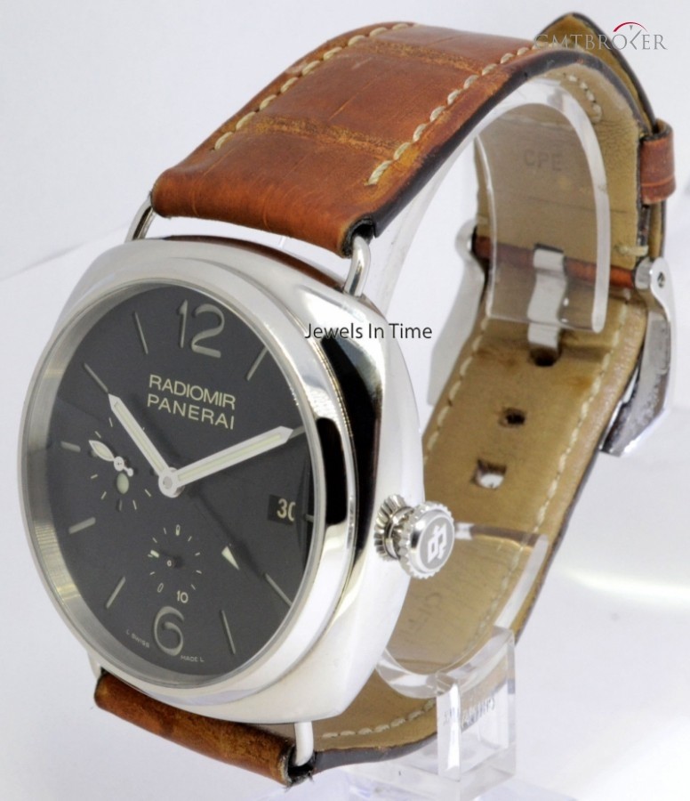 Panerai Radiomir 10 Day GMT 323 Steel Mens Watch BoxPapers Pam00323 159951