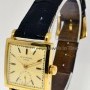 Omega Square Vintage 18k Yellow Gold Mens 18J Watch Fanc