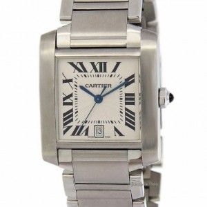 Cartier Mens Tank Francaise Stainless Steel Automatic Watc 2302 473829