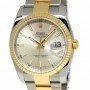 Rolex Datejust 18k Yellow Gold  Stainless Steel Silver D
