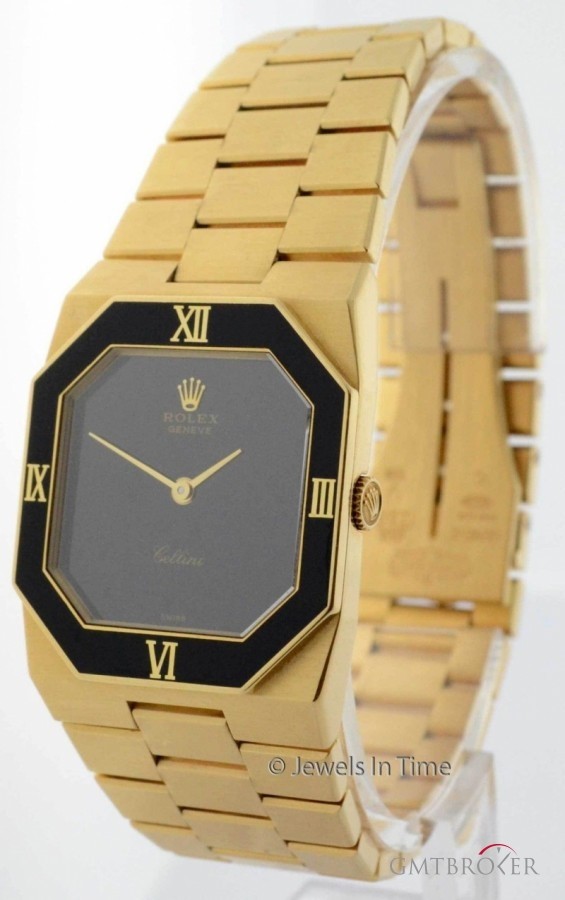 Rolex Cellini Mens 18k Yellow Gold Bracelet Watch Windup 4354 156949