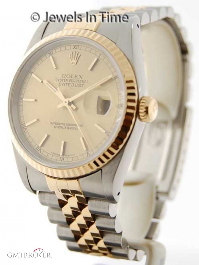 Rolex Mens Datejust 16233 E SS  18K Gold Automatic Box nessuna 154809