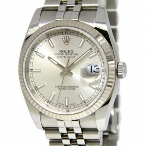 Rolex Datejust Stainless Steel Silver Dial Automatic Men 116234 398735