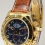 Rolex Daytona 18k Gold Blue Dial Chronograph Mens Watch