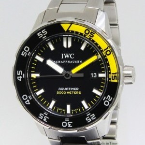 IWC Aquatimer Stainless Steel Black Dial Automatic Men 3568 163315