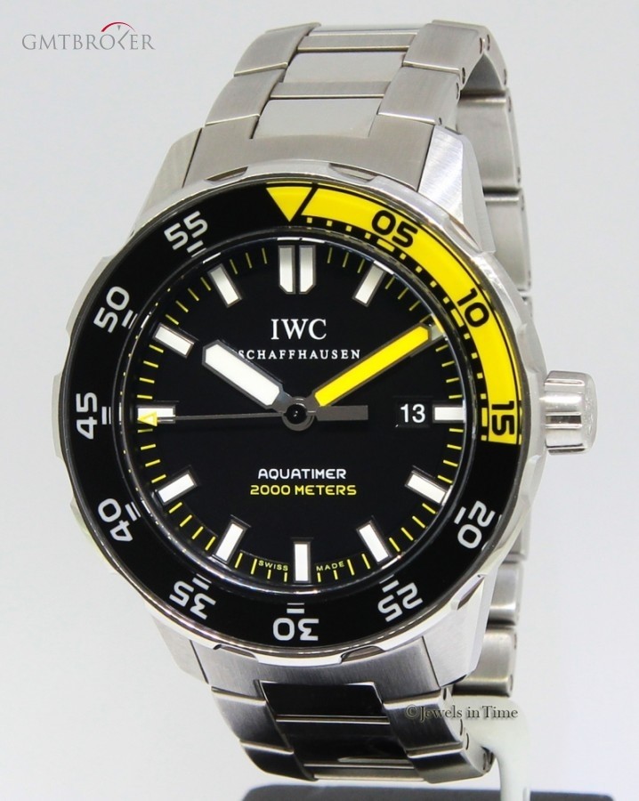 IWC Aquatimer Stainless Steel Black Dial Automatic Men 3568 163315