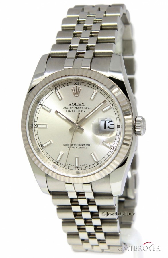 Rolex Datejust Stainless Steel Silver Dial Automatic Men 116234 160001