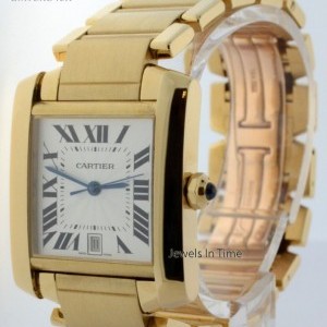 Cartier Tank Francaise 18k Yellow Gold Large Automatic Wat 1840 160889