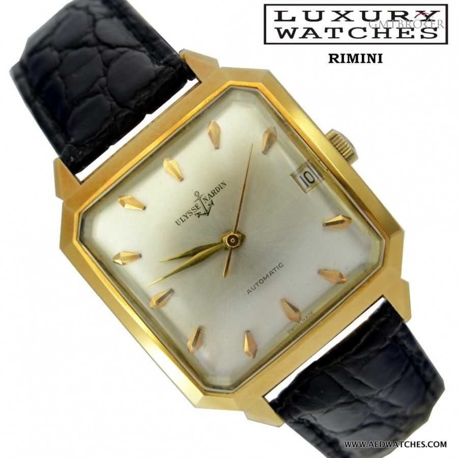 Ulysse Nardin Cioccolatone Square vintage oro giallo 1940s Foto 1